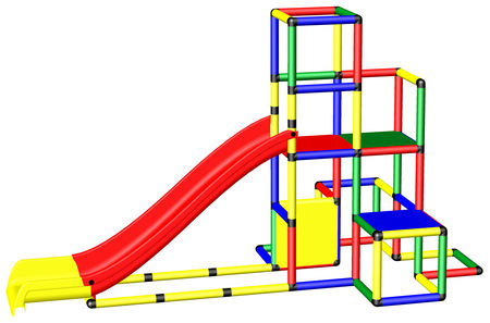 QUADRO Climbing Pyramid + Modular Slide
