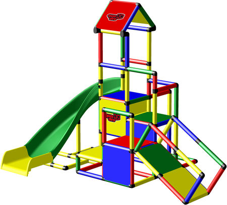 QUADRO Climbing Pyramid + Upgrade Kit + Curved Slide